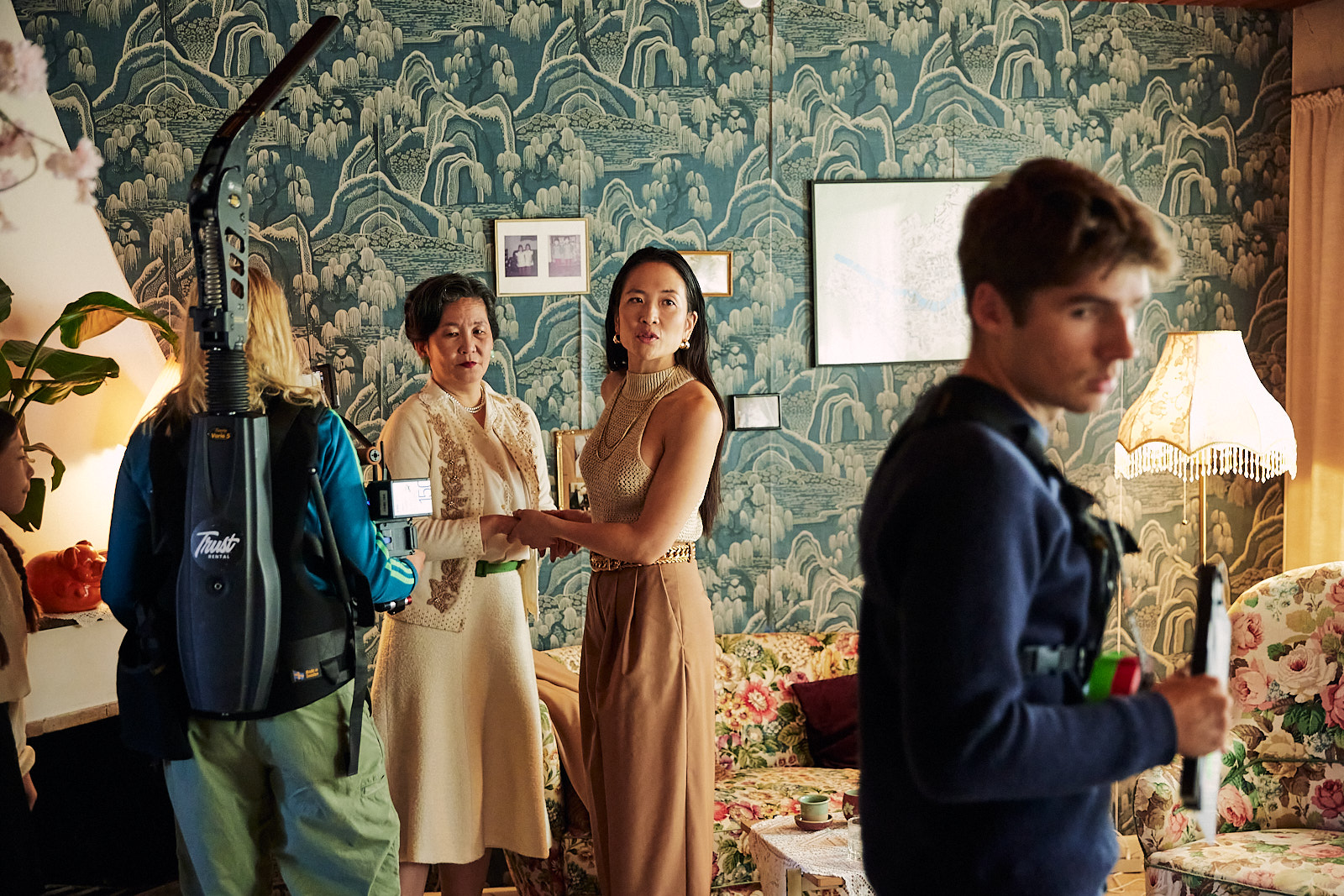 To kvinder på et filmset