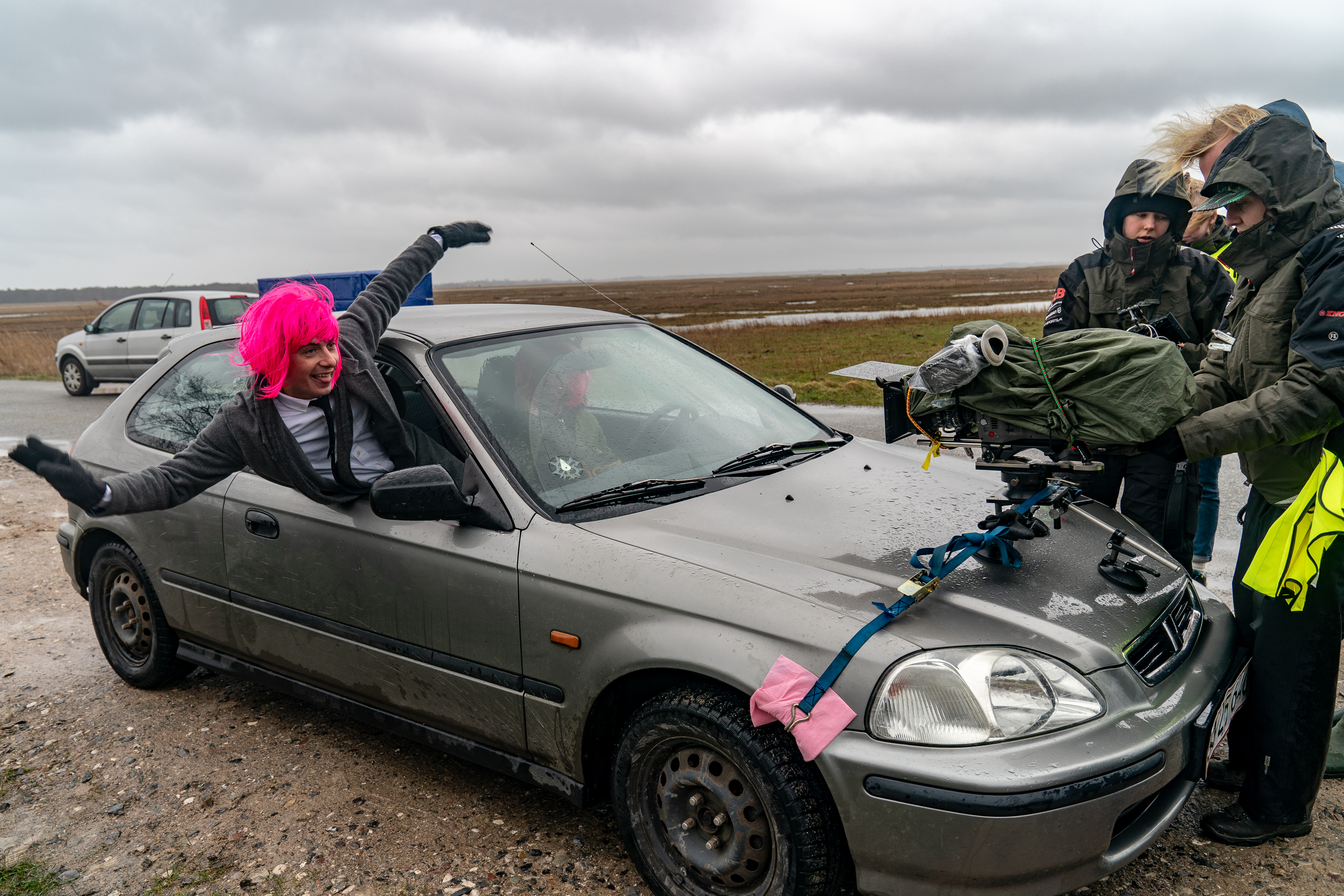 Et filmophold i gang med at optage